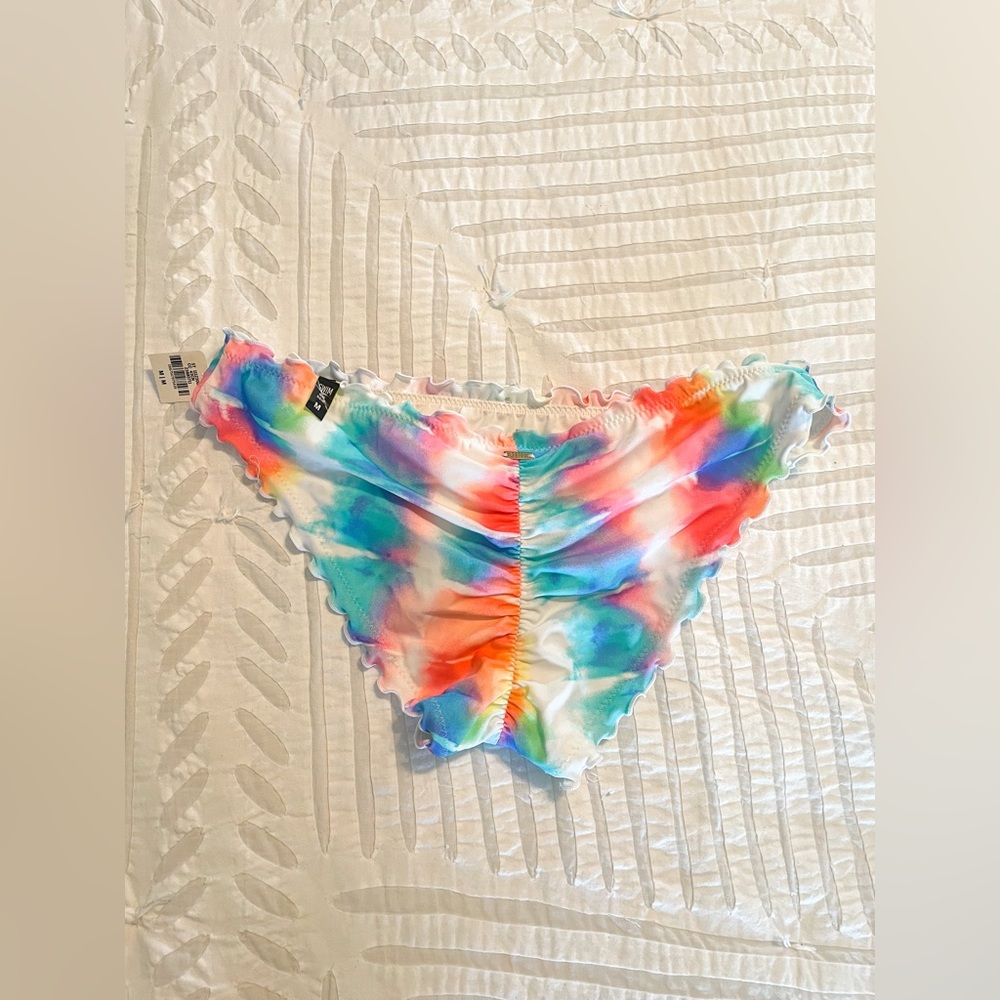 VSPINK Ruffle Cheeky Bikini Bottom, Multicolor - Picture 2 of 5